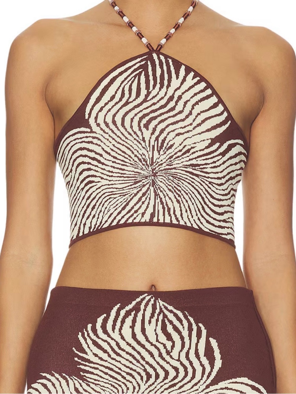 NWT Alexis Gala Top - Brown & Cream